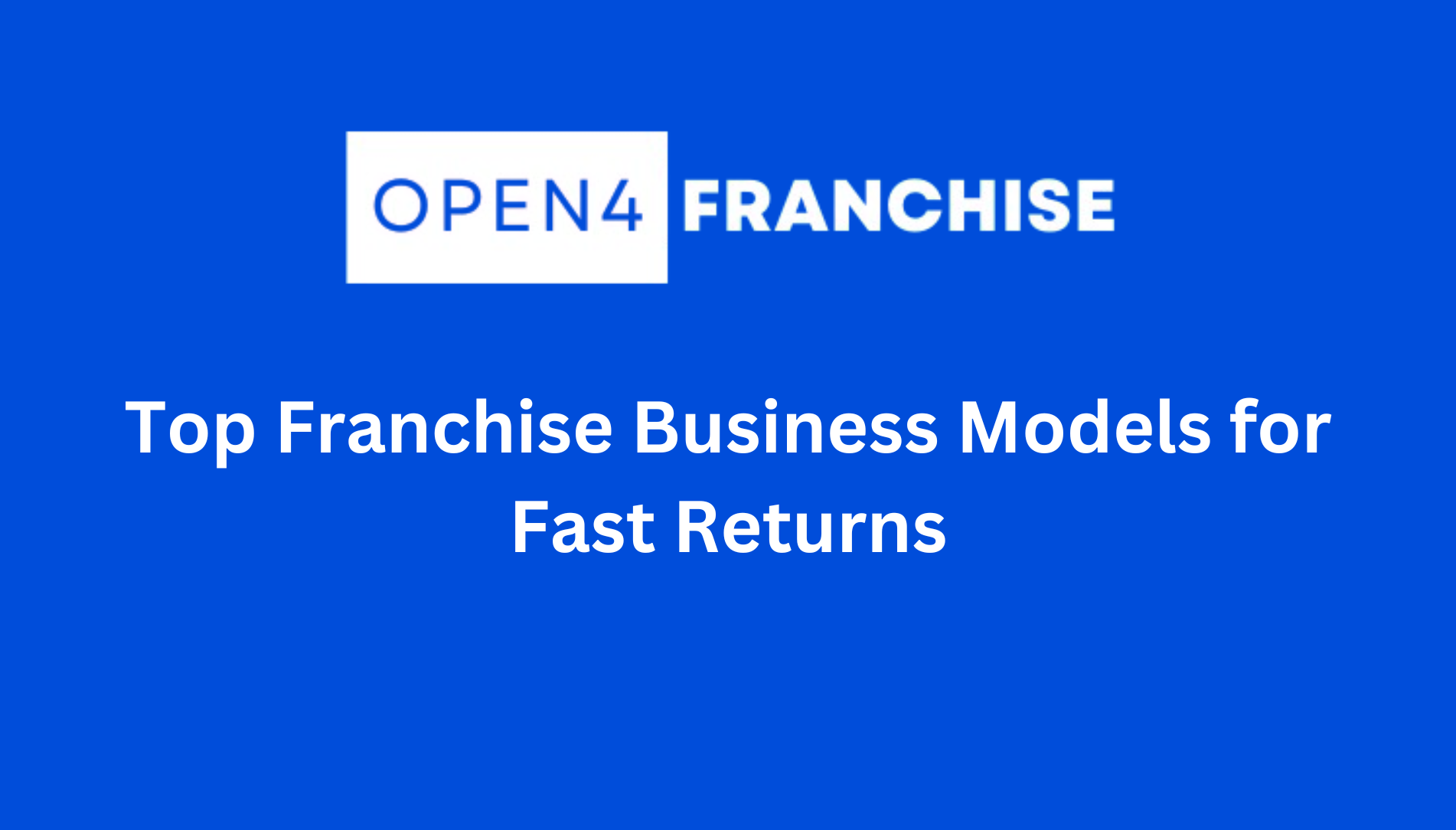 Top Franchise Business Models for Fast Returns